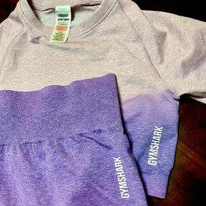 Gymshark adapt ombre seamless long sleeve crop top and shorts set